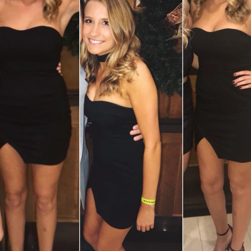 black cocktail dress